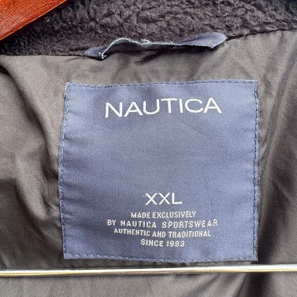 Nautica Insulated Winter Parka with Hood & 4 Pockets, True Black Men's XXL - Picture 13 of 15